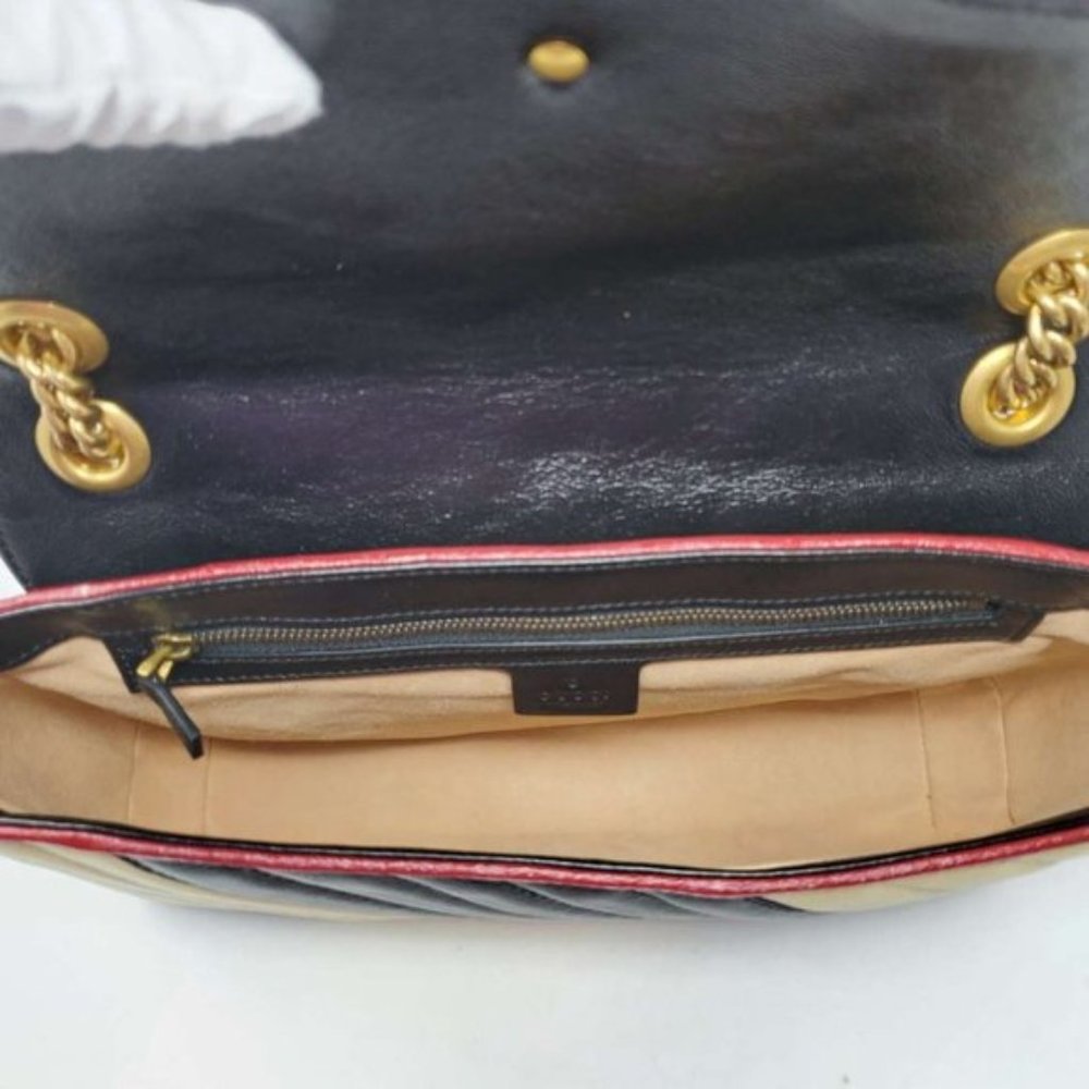 Gucci Medium Bicolor Marmont Crossbody Bag NEW - Picture 10 of 12